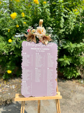 Painted back Seating Chart